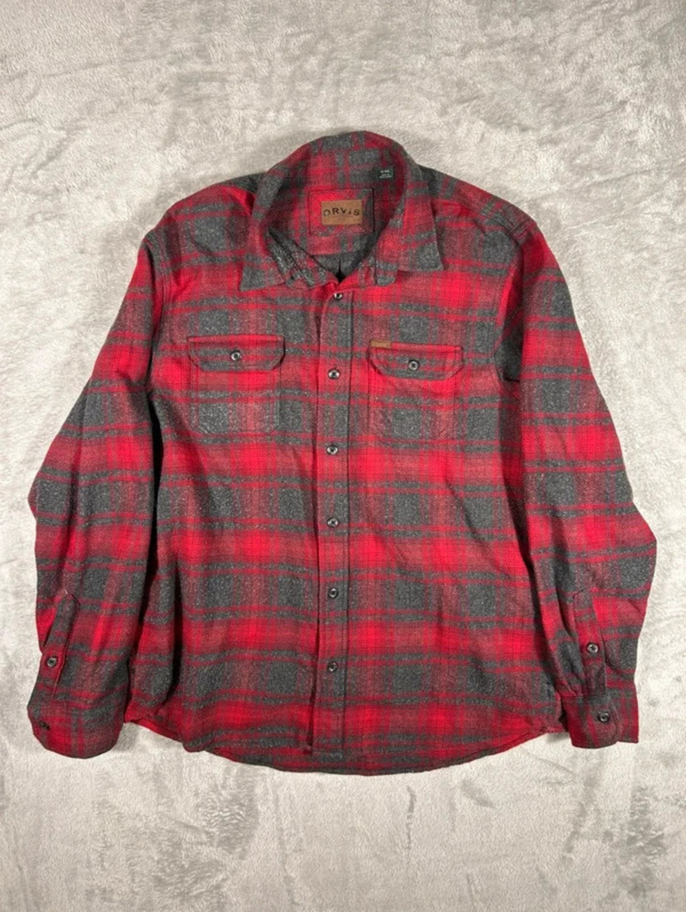 Orvis Men's Big Bear Heavyweight Double Brushed Flannel Shirt XL
